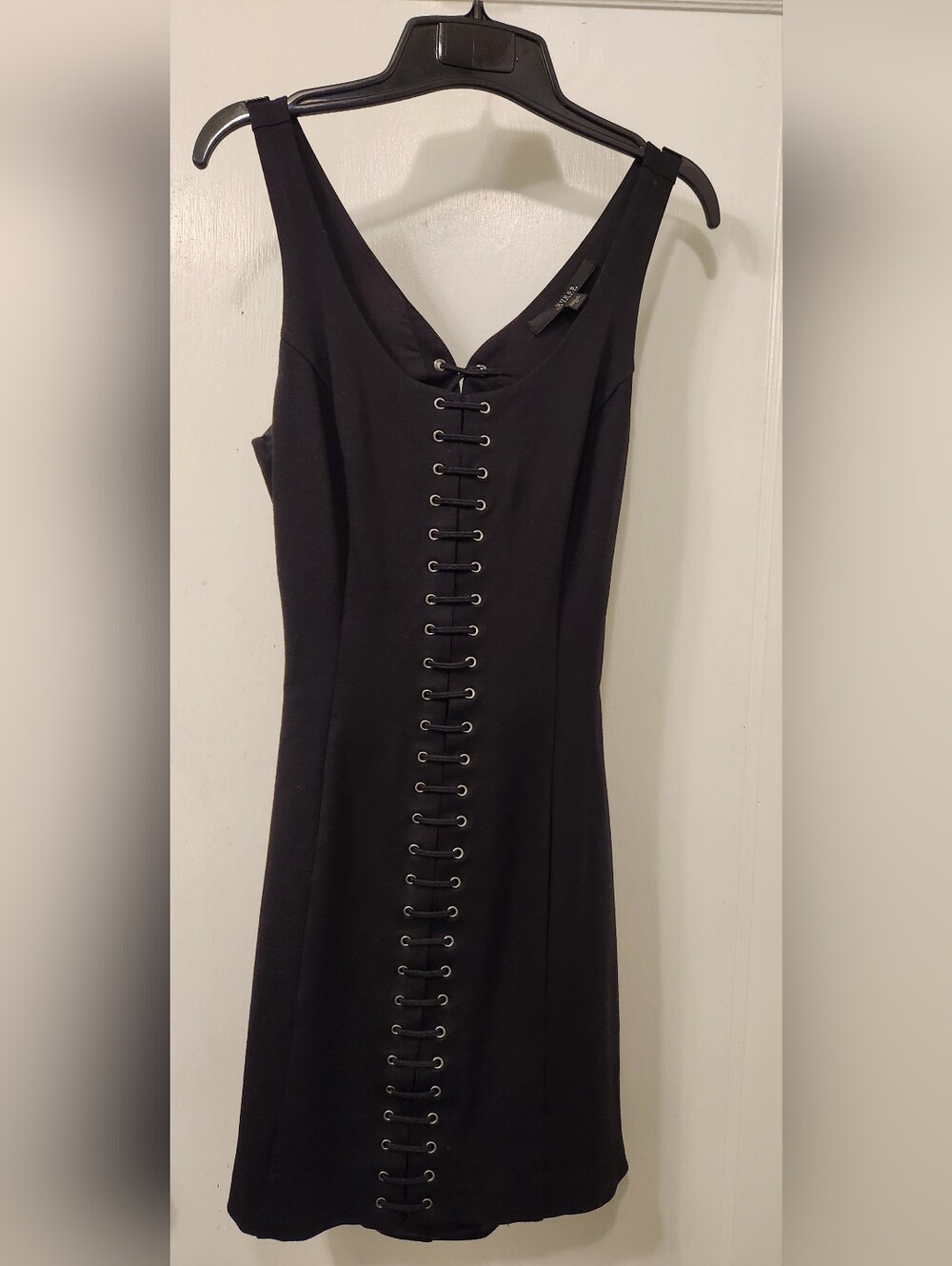 Guess Black Lace-Up Bodycon Dress - Women